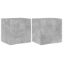 TV wall furniture LED lights 2 pcs concrete gray 40.5x35x40 cm by , TV Furniture - Ref: Foro24-837253, Price: 70,14 €, Discou...