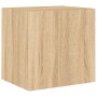 TV cabinet wall LED lights 2 pcs Sonoma Oak 40.5x35x40 cm by , TV Furniture - Ref: Foro24-837251, Price: 70,14 €, Discount: %