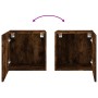 TV wall furniture 2 units smoked oak wood 40.5x30x40 cm by , TV Furniture - Ref: Foro24-836905, Price: 57,57 €, Discount: %