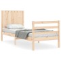 Estructura de cama individual con cabecero madera maciza de , Camas y somieres - Ref: Foro24-3194726, Precio: 102,47 €, Descu...