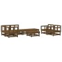 Gartenmöbel-Set 8-tlg. massives Zirbenholz honigbraun von , Gartensets - Ref: Foro24-3186224, Preis: 470,76 €, Rabatt: %