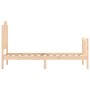 Single bed frame with solid wood headboard by , Beds and slatted bases - Ref: Foro24-3192256, Price: 105,99 €, Discount: %