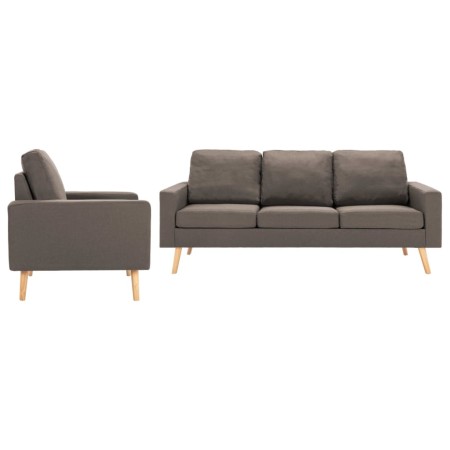 2-teilige Sofagarnitur aus taupegrauem Stoff von , Sofas - Ref: Foro24-3056632, Preis: 470,01 €, Rabatt: %