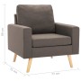 2-teilige Sofagarnitur aus taupegrauem Stoff von , Sofas - Ref: Foro24-3056632, Preis: 470,01 €, Rabatt: %