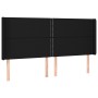 Headboard with black fabric ears 163x16x118/128 cm by , Headboards and footboards - Ref: Foro24-3119448, Price: 114,28 €, Dis...