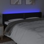 Cabecero con LED de tela negro 163x16x78/88 cm de , Cabeceros y pies de cama - Ref: Foro24-3123104, Precio: 77,85 €, Descuent...