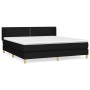 Cama box spring con colchón tela negro 160x200 cm de , Camas y somieres - Ref: Foro24-3130203, Precio: 506,37 €, Descuento: %