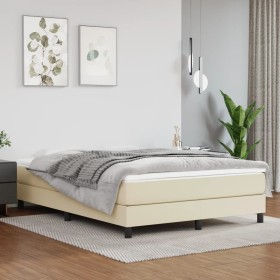 Cream synthetic leather pocket spring mattress 140x190x20cm by , Mattresses - Ref: Foro24-347784, Price: 229,99 €, Discount: %