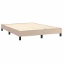 Cama box spring con colchón cuero sintético capuchino 140x190cm de , Camas y somieres - Ref: Foro24-3130660, Precio: 485,38 €...