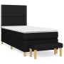 Cama box spring con colchón tela negro 80x200 cm de , Camas y somieres - Ref: Foro24-3137031, Precio: 314,13 €, Descuento: %