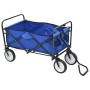 Blue steel folding hand cart by vidaXL, Cargo forklifts - Ref: Foro24-143779, Price: 92,65 €, Discount: %