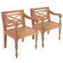 Batavia chairs, 2 units, solid light brown mahogany wood. by , dining chairs - Ref: Foro24-246964, Price: 216,70 €, Discount: %