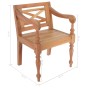 Batavia chairs, 2 units, solid light brown mahogany wood. by , dining chairs - Ref: Foro24-246964, Price: 216,70 €, Discount: %