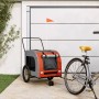 Fahrradanhänger Haustiere Bügeleisen Oxford Stoff orangegrau von , Kinderwagen für Haustiere - Ref: Foro24-93858, Preis: 121,...