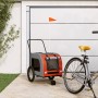 Fahrradanhänger Haustiere Bügeleisen Oxford Stoff orangegrau von , Kinderwagen für Haustiere - Ref: Foro24-93851, Preis: 104,...