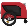 Fahrradanhänger Haustiere Eisen Stoff Oxford rot schwarz von , Kinderwagen für Haustiere - Ref: Foro24-94020, Preis: 105,80 €...