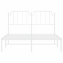 White metal bed frame with headboard 140x200 cm by , Beds and slatted bases - Ref: Foro24-373937, Price: 92,76 €, Discount: %