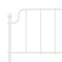 White metal bed frame with headboard 140x200 cm by , Beds and slatted bases - Ref: Foro24-373937, Price: 92,76 €, Discount: %