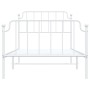 Metal bed frame with headboard and footboard white 100x200 cm by , Beds and slatted bases - Ref: Foro24-373949, Price: 80,39 ...