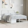 Metal bed frame with white headboard 135x190 cm by , Beds and slatted bases - Ref: Foro24-373935, Price: 91,05 €, Discount: %