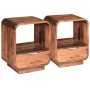 Mesita de noche con cajón madera maciza de sheesham 40x30x50 cm de vidaXL, Mesitas de noche - Ref: Foro24-243952, Precio: 134...