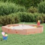 Sandbox with octagonal solid fir Douglas wood seats by , sandboxes - Ref: Foro24-825021, Price: 89,00 €, Discount: %