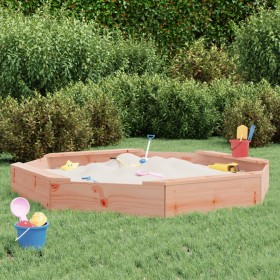 Sandbox with octagonal solid fir Douglas wood seats by , sandboxes - Ref: Foro24-825021, Price: 90,99 €, Discount: %