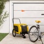 Bicycle trailer for pets, made of iron and Oxford fabric in yellow and black. by , pet strollers - Ref: Foro24-94029, Price: ...