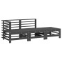 3-piece solid pine wood garden furniture set in gray. by , Modular outdoor sofas - Ref: Foro24-825648, Price: 188,86 €, Disco...