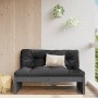 Central garden sofa made of solid gray pine wood 120x80 cm by , Modular outdoor sofas - Ref: Foro24-825746, Price: 135,99 €, ...