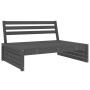 Zentrales Gartensofa massives Kiefernholz grau 120x80 cm von , Modulare Sofas für den Außenbereich - Ref: Foro24-825746, Prei...