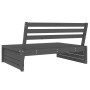 Central garden sofa made of solid gray pine wood 120x80 cm by , Modular outdoor sofas - Ref: Foro24-825746, Price: 135,99 €, ...