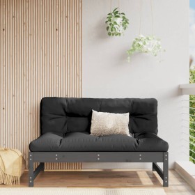 Zentrales Gartensofa massives Kiefernholz grau 120x80 cm von , Modulare Sofas für den Außenbereich - Ref: Foro24-825704, Prei...