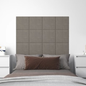 Wall panels 12 pcs light gray velvet 30x30 cm 1.08 m² by vidaXL, Wall covering - Ref: Foro24-344042, Price: 32,23 €, Discount: %