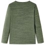 Long-sleeved khaki melange children's t-shirt size 104 by , Kids T-shirts - Ref: Foro24-13190, Price: 8,41 €, Discount: %