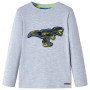 Long-sleeved gray melange children's t-shirt size 116 by , Kids T-shirts - Ref: Foro24-13261, Price: 8,34 €, Discount: %