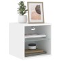 Wall-mounted TV stand with LED lights white 30x28.5x30 cm by , TV Furniture - Ref: Foro24-836973, Price: 33,37 €, Discount: %