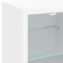 Wall-mounted TV stand with LED lights white 30x28.5x30 cm by , TV Furniture - Ref: Foro24-836973, Price: 33,37 €, Discount: %