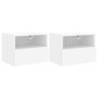 Muebles de pared TV 2 uds madera ingeniería blanco 40x30x30 cm de , Muebles TV - Ref: Foro24-836841, Precio: 46,79 €, Descuen...