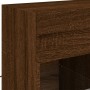 Wall-mounted TV stand with LED lights in brown oak, 58.5x30x60.5 cm by , TV Furniture - Ref: Foro24-837098, Price: 57,99 €, D...