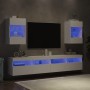 Muebles de TV de pared con luces LED 2 uds blanco 40x30x60,5 cm de , Muebles TV - Ref: Foro24-837079, Precio: 87,79 €, Descue...