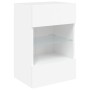 Muebles de TV de pared con luces LED 2 uds blanco 40x30x60,5 cm de , Muebles TV - Ref: Foro24-837079, Precio: 87,79 €, Descue...