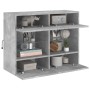 Wall-mounted TV stand with LED lights in concrete gray, 78.5x30x60.5 cm. by , TV Furniture - Ref: Foro24-837102, Price: 66,25...