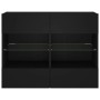 Mueble de TV de pared con luces LED negro 78,5x30x60,5 cm de , Muebles TV - Ref: Foro24-837100, Precio: 68,22 €, Descuento: %