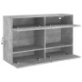 Wall-mounted TV stand with LED lights in concrete gray, 98.5x30x60.5 cm. by , TV Furniture - Ref: Foro24-837109, Price: 93,57...