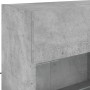 Wall-mounted TV stand with LED lights in concrete gray, 98.5x30x60.5 cm. by , TV Furniture - Ref: Foro24-837109, Price: 93,57...