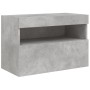 Wall-mounted TV stand with LED lights in concrete gray, 60x30x40 cm. by , TV Furniture - Ref: Foro24-837189, Price: 47,24 €, ...