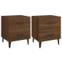 Nightstand 2 units brown oak 40x35x47.5 cm by vidaXL, Nightstands - Ref: Foro24-817296, Price: 74,52 €, Discount: %