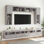 Wall-mounted TV furniture with LED lights 2 units Sonoma gray 60x30x40 cm by , TV Furniture - Ref: Foro24-837194, Price: 96,6...