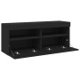 Wall-mounted TV stand with LED lights black 100x30x40 cm by , TV Furniture - Ref: Foro24-837212, Price: 57,87 €, Discount: %